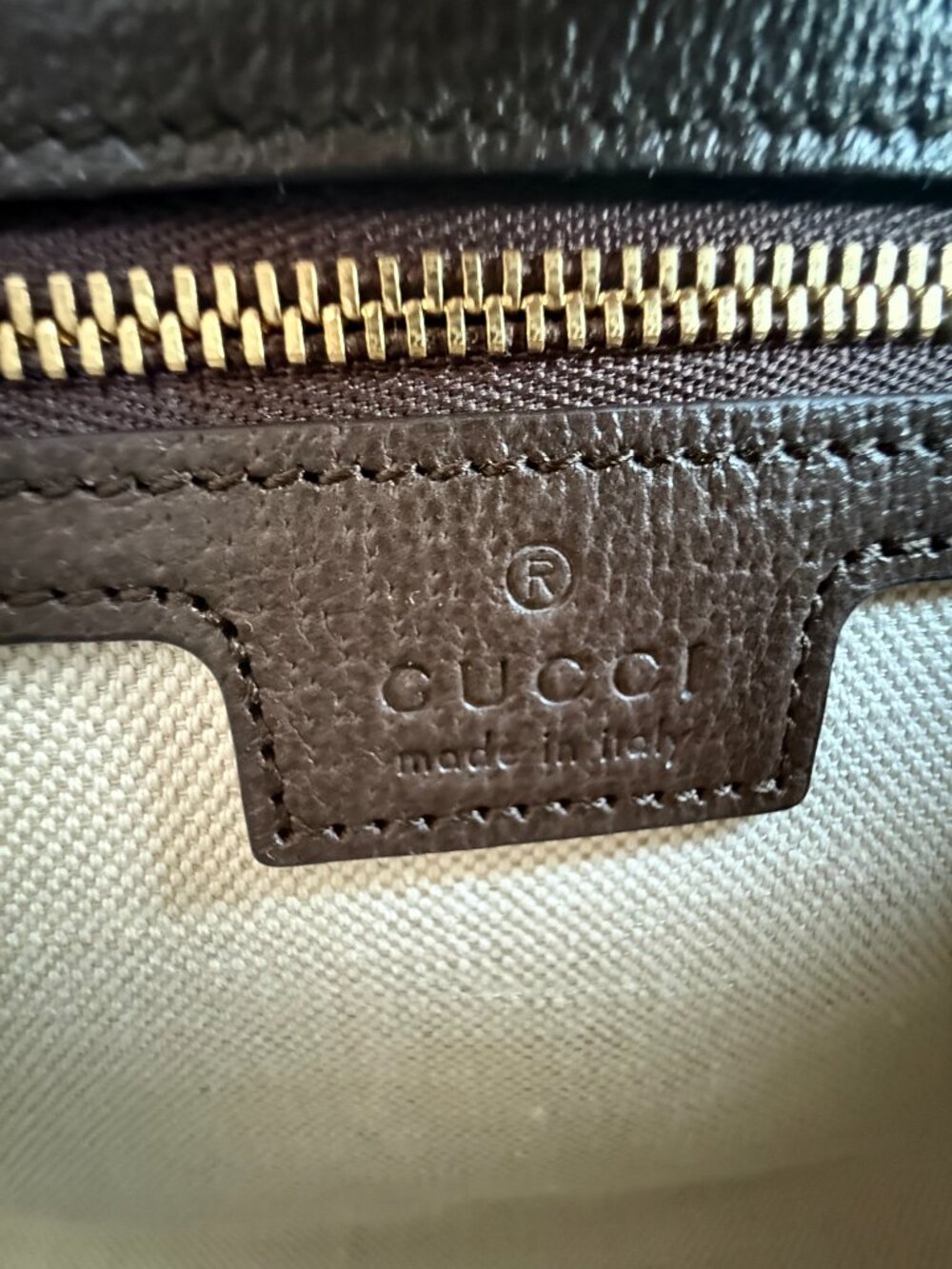 Gucci Brown GG Monogram Ophidia Studded Messenger Bag - Picture 7 of 7